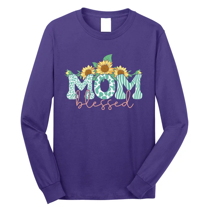 Blessed Mom Sunflower Cute Long Sleeve Shirt