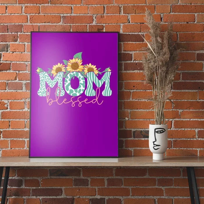 Blessed Mom Sunflower Cute Poster