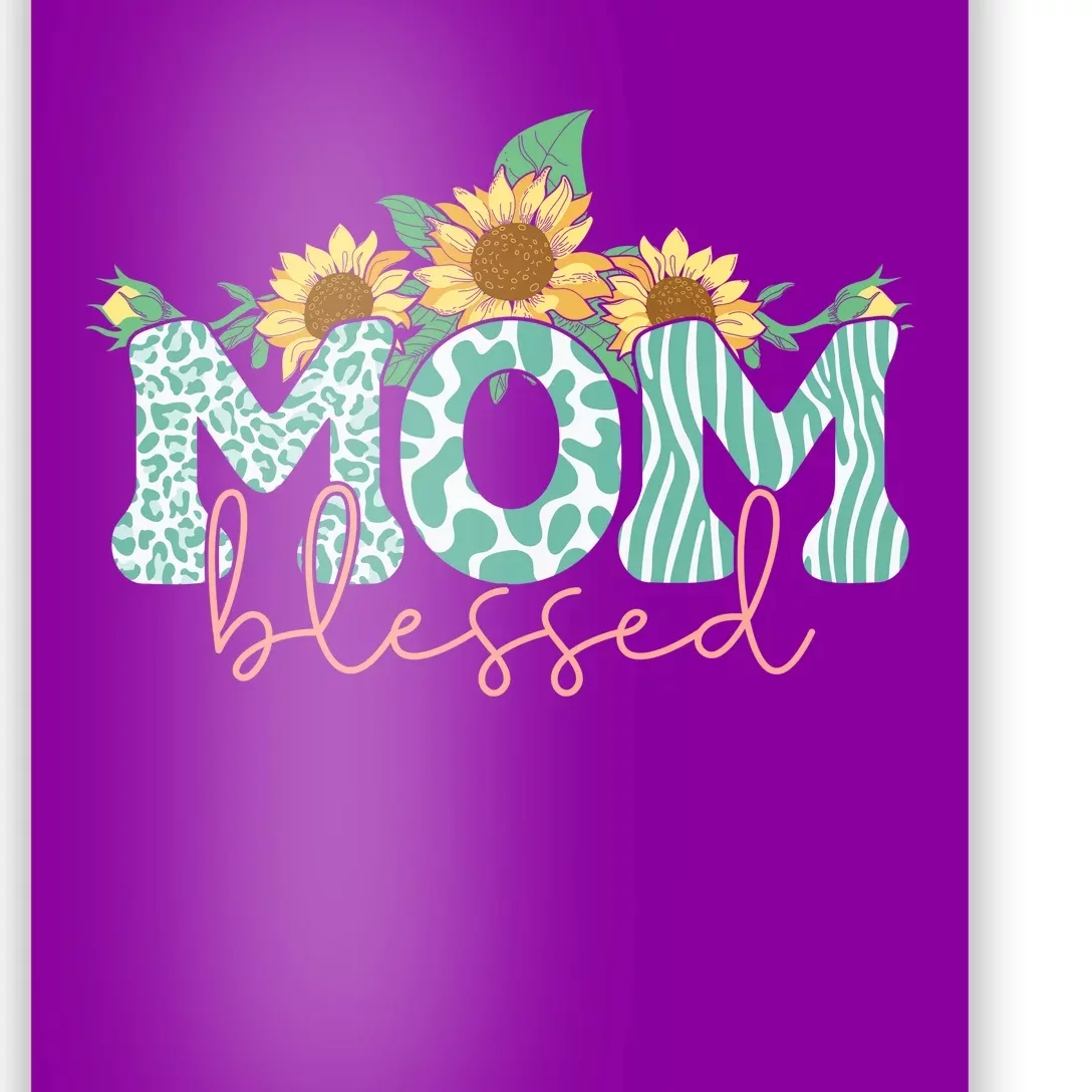 Blessed Mom Sunflower Cute Poster