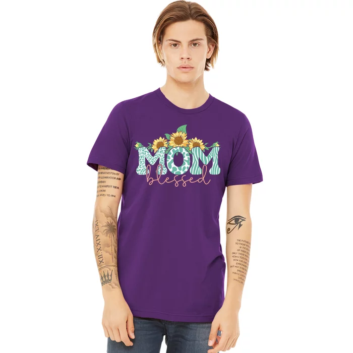 Blessed Mom Sunflower Cute Premium T-Shirt