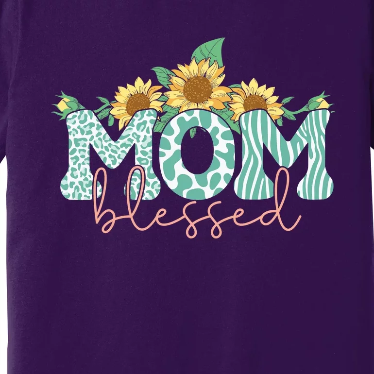 Blessed Mom Sunflower Cute Premium T-Shirt