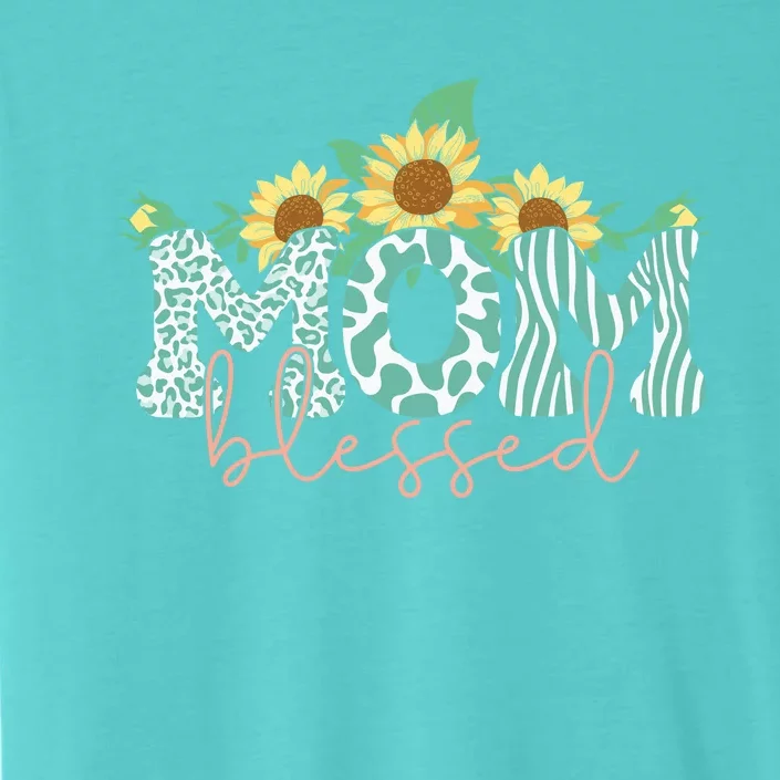 Blessed Mom Sunflower Cute ChromaSoft Performance T-Shirt