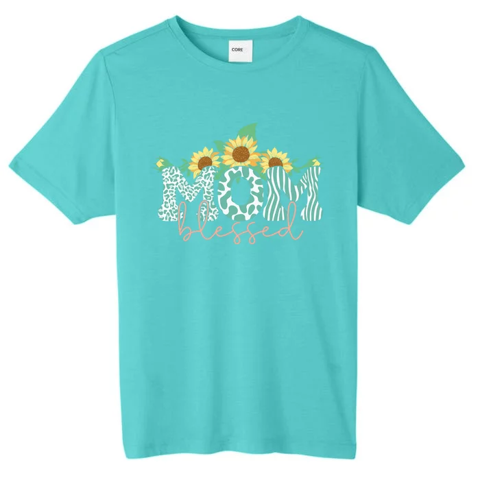 Blessed Mom Sunflower Cute ChromaSoft Performance T-Shirt