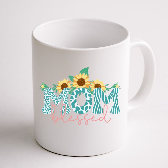 Blessed Mom Sunflower Cute Front & Back Coffee Mug