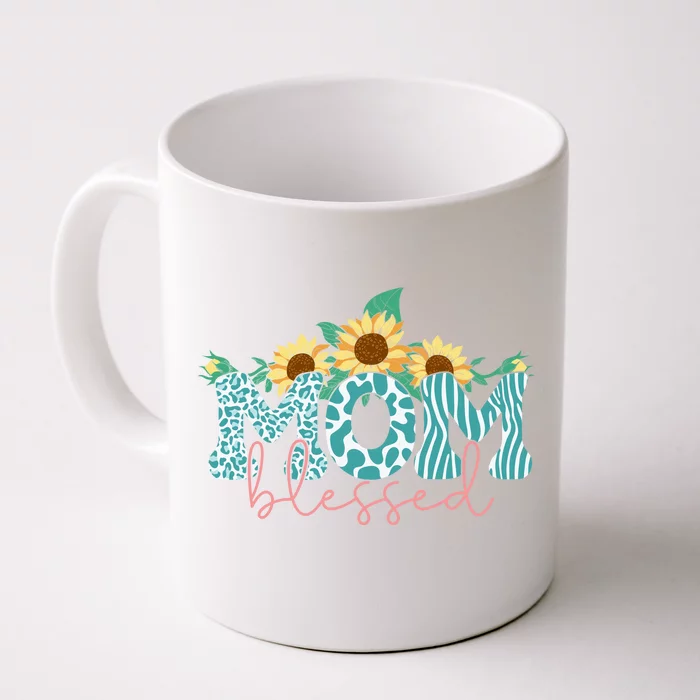 Blessed Mom Sunflower Cute Front & Back Coffee Mug