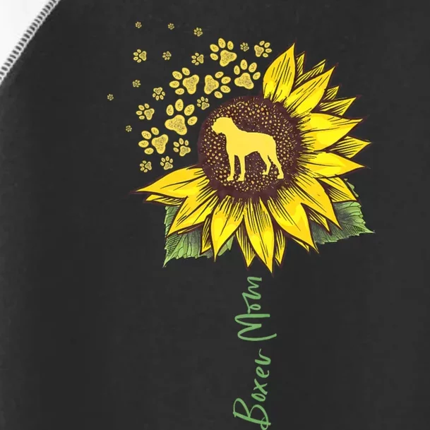 Boxer Mom Sunflower Boxer Dog Gifts Dog Mom Mama Toddler Fine Jersey T-Shirt