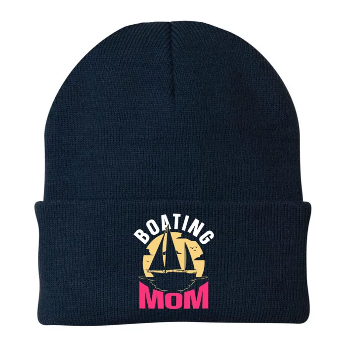 Boating Mom Ship Captain Boat Yacht Mother Mommy Mama Cool Gift Knit Cap Winter Beanie