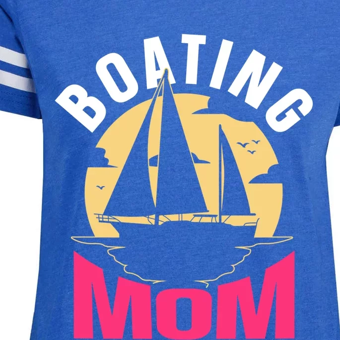 Boating Mom Ship Captain Boat Yacht Mother Mommy Mama Cool Gift Enza Ladies Jersey Football T-Shirt