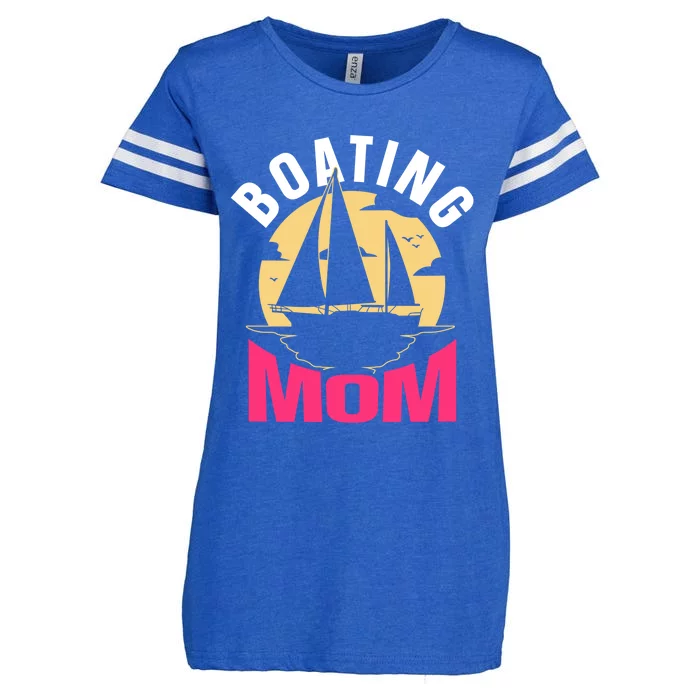 Boating Mom Ship Captain Boat Yacht Mother Mommy Mama Cool Gift Enza Ladies Jersey Football T-Shirt