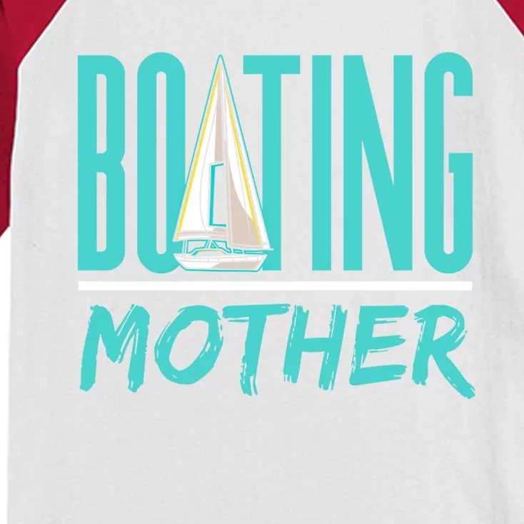 Boating Mother Sailboat Hobby Sailing Sail Sailor Mom Mommy Gift Kids Colorblock Raglan Jersey