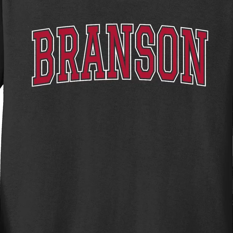 Branson Missouri Souvenir Varsity Kids Long Sleeve Shirt