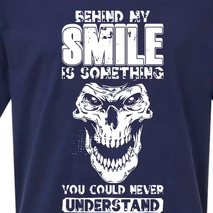 Behind My Smile Never Understand Depression Awareness Sueded Cloud Jersey T-Shirt