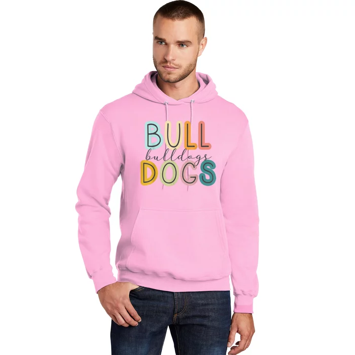 Bulldogs Mascot School Spirit Sports Cheer Fan Team Gift Hoodie