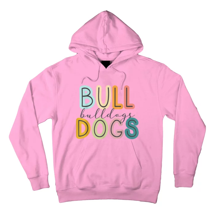 Bulldogs Mascot School Spirit Sports Cheer Fan Team Gift Hoodie