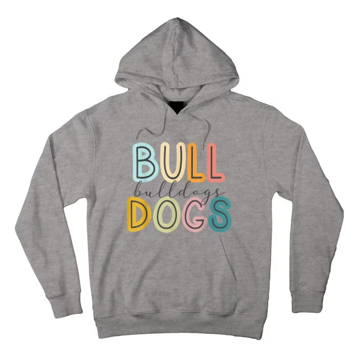 Bulldogs Mascot School Spirit Sports Cheer Fan Team Gift Tall Hoodie