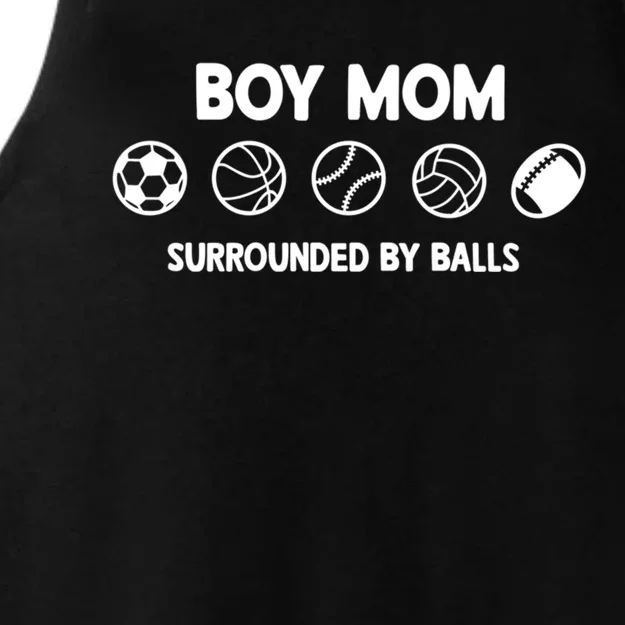 Boy Mom Surrounded By Balls Meaningful Gift Ladies Tri-Blend Wicking Tank