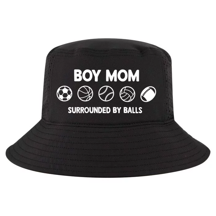 Boy Mom Surrounded By Balls Meaningful Gift Cool Comfort Performance Bucket Hat