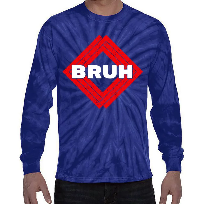 Bruh Meme Slang Boy Girl Teens Gen Z Meme Bruh Tie-Dye Long Sleeve Shirt