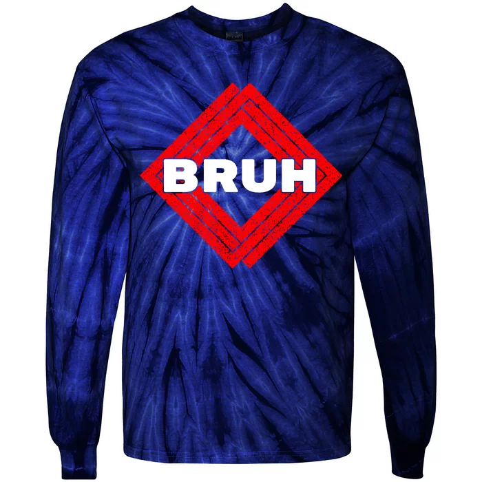 Bruh Meme Slang Boy Girl Teens Gen Z Meme Bruh Tie-Dye Long Sleeve Shirt