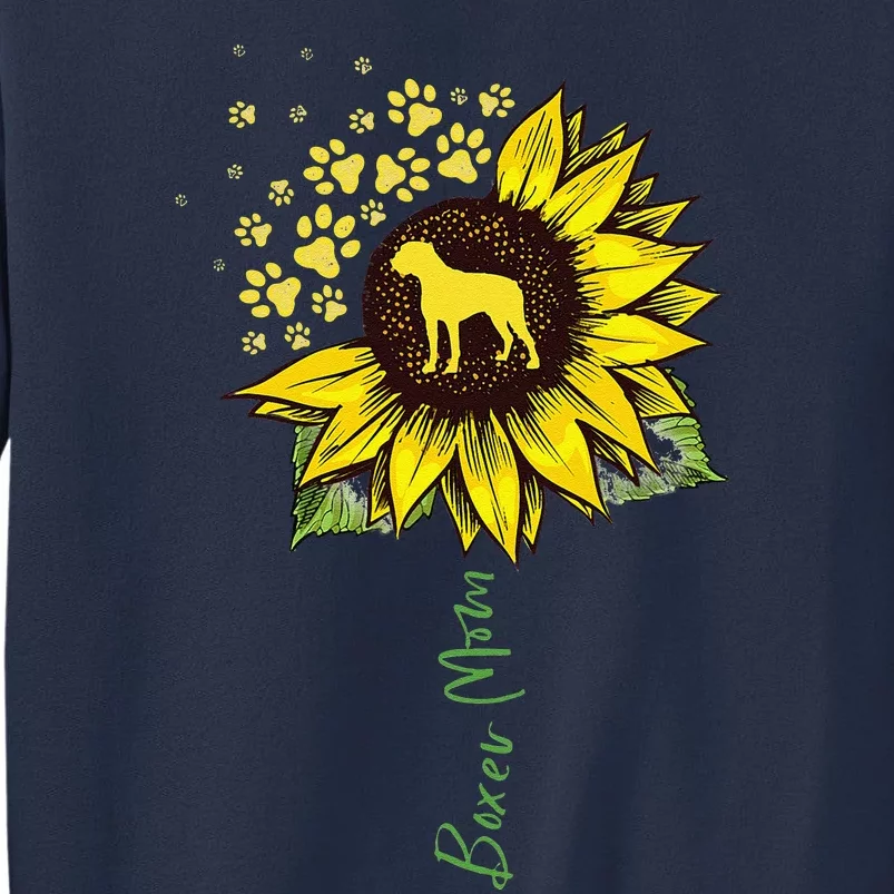 Boxer Mom Sunflower Boxer Dog Gifts Dog Mom Mama Sweatshirt