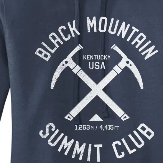 Black Mountain Summit Club I Climbed Black Mountain Kentucky Gift Women's Pullover Hoodie