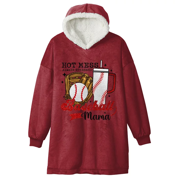 Baseball Mama Sport Mom Women Mothers Day 2024 Hooded Wearable Blanket