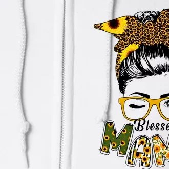 Blessed Mama Sunflower Mom Cool Mom Best Mama Mother's Day Full Zip Hoodie