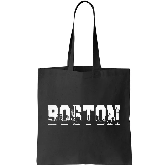 Boston Massachusetts Skyline Graphic Apparel Tote Bag