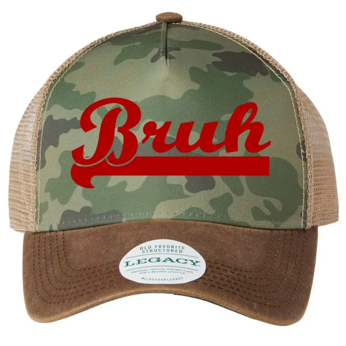 Bruh Meme Saying Funny Brother Greeting Teens Boys Legacy Tie Dye Trucker Hat