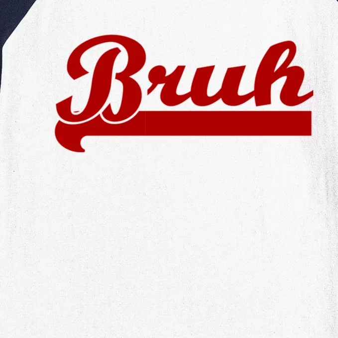 Bruh Meme Saying Funny Brother Greeting Teens Boys Baseball Sleeve Shirt