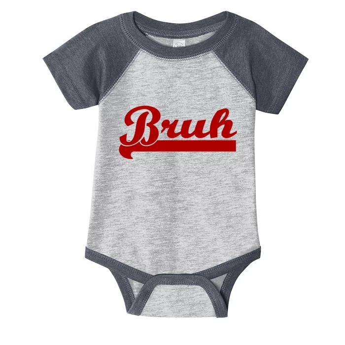 Bruh Meme Saying Funny Brother Greeting Infant Baby Jersey Bodysuit