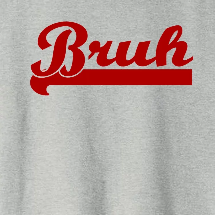 Bruh Meme Saying Funny Brother Greeting Women's Crop Top Tee