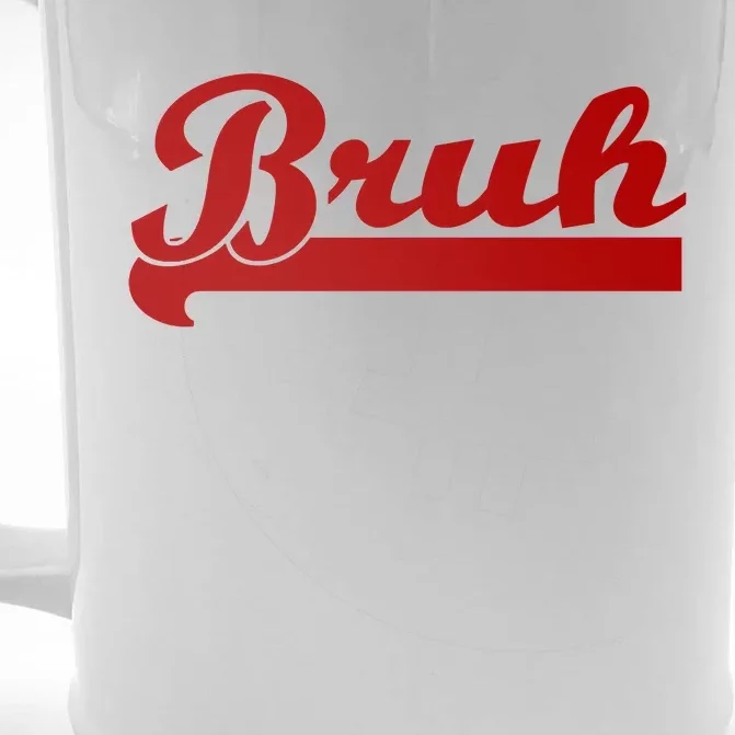 Bruh Meme Saying Funny Brother Greeting Front & Back Beer Stein