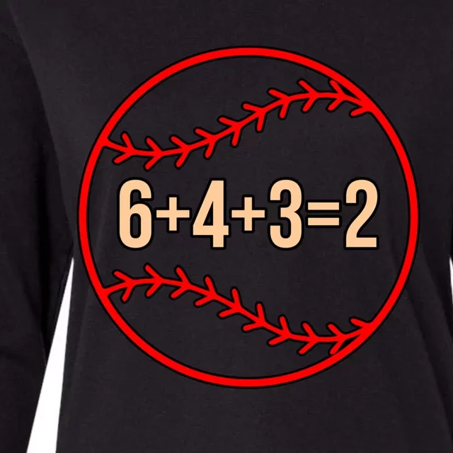 Baseball Math Sports Player Lover Coach Graphic Gift Womens Cotton Relaxed Long Sleeve T-Shirt