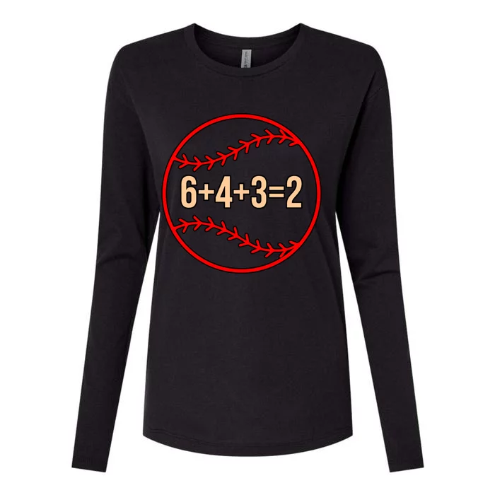 Baseball Math Sports Player Lover Coach Graphic Gift Womens Cotton Relaxed Long Sleeve T-Shirt