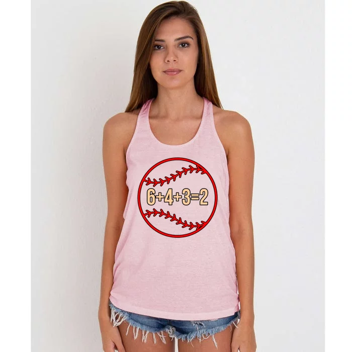 Baseball Math Sports Player Lover Coach Graphic Gift Women's Knotted Racerback Tank