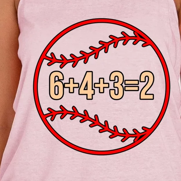 Baseball Math Sports Player Lover Coach Graphic Gift Women's Knotted Racerback Tank