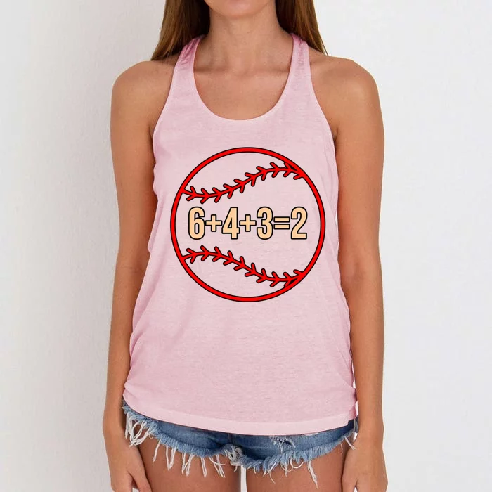 Baseball Math Sports Player Lover Coach Graphic Gift Women's Knotted Racerback Tank