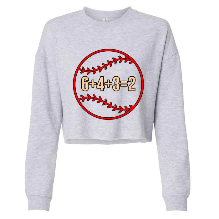 Baseball Math Sports Player Lover Coach Graphic Gift Cropped Pullover Crew