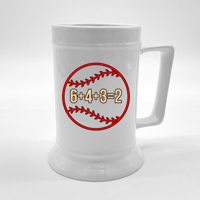 Baseball Math Sports Player Lover Coach Graphic Gift Front & Back Beer Stein