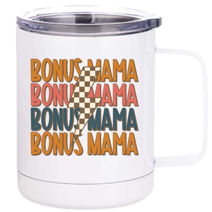 Bonus Mama Stepmom Mother’S Day Front & Back 12oz Stainless Steel Tumbler Cup