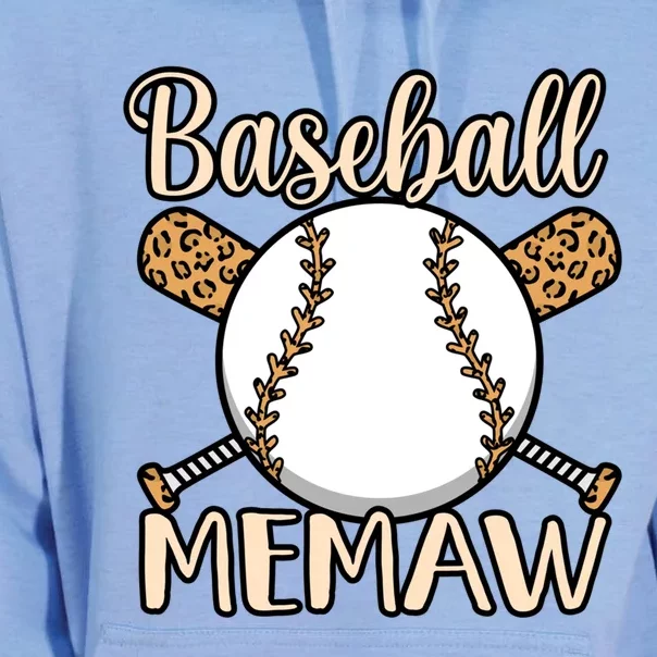 Baseball Memaw Sports Player Lover Coach Graphic Cool Gift Unisex Surf Hoodie