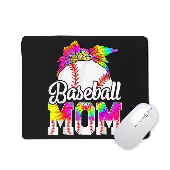 Baseball Mom Softball Mom Tie Dye Headband Funny Mothers Day Mousepad