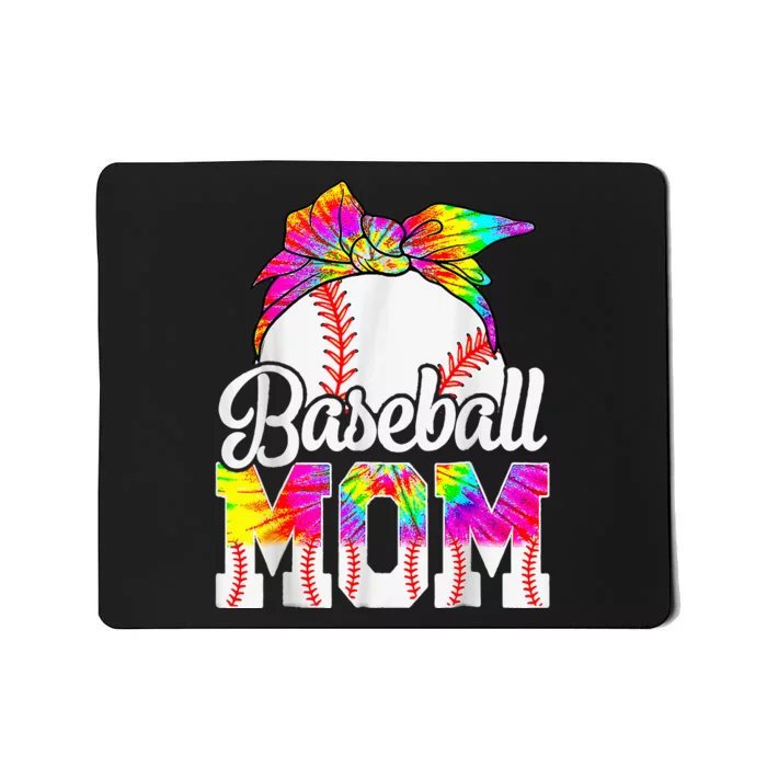 Baseball Mom Softball Mom Tie Dye Headband Funny Mothers Day Mousepad