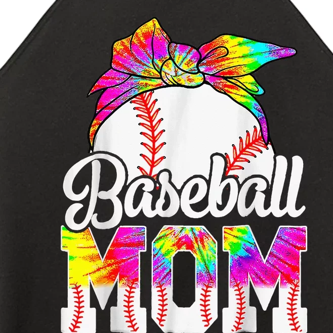 Baseball Mom Softball Mom Tie Dye Headband Funny Mothers Day Women’s Perfect Tri Rocker Tank