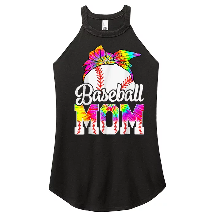 Baseball Mom Softball Mom Tie Dye Headband Funny Mothers Day Women’s Perfect Tri Rocker Tank