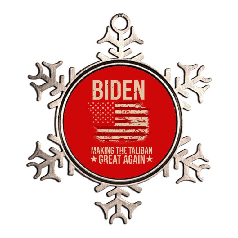 Biden Making The Taliban Great Again Metallic Star Ornament