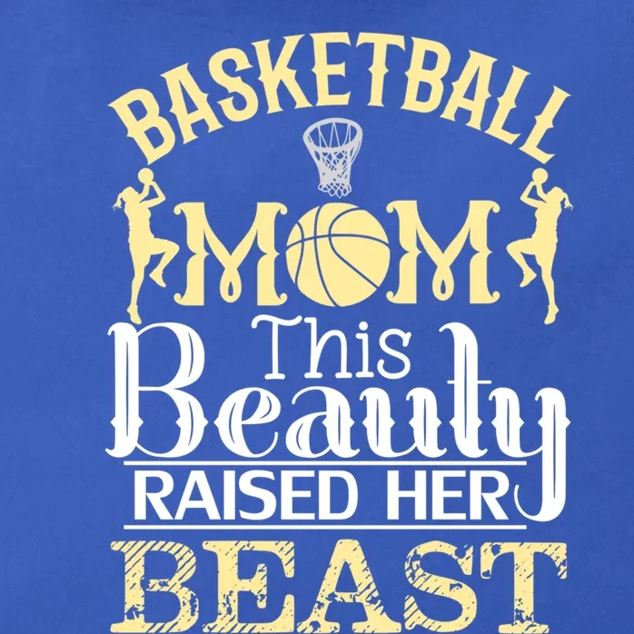 Basketball Mom This Beauty Raised Her Beast Basketball Gift Zip Tote Bag