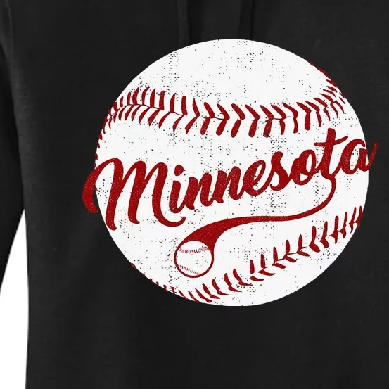 Baseball Minnesota Team Love Twin City National Pastime Women's Pullover Hoodie