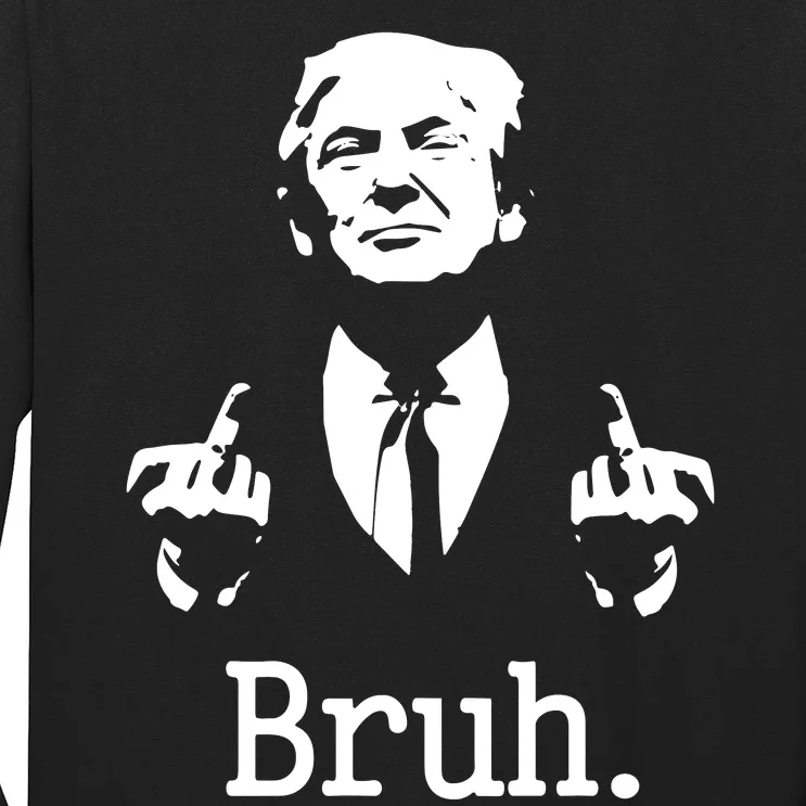 Bruh Meme Trump Saying Election 2024 Sarcastic Long Sleeve Shirt